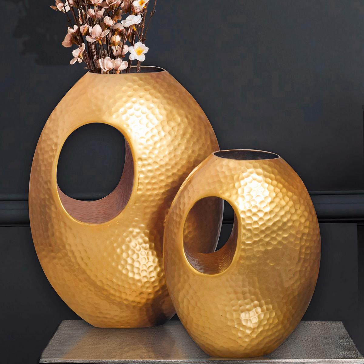 VASE WL7.188 - Goldfarben, Design, Metall (29/39/16,5cm) - Livetastic
