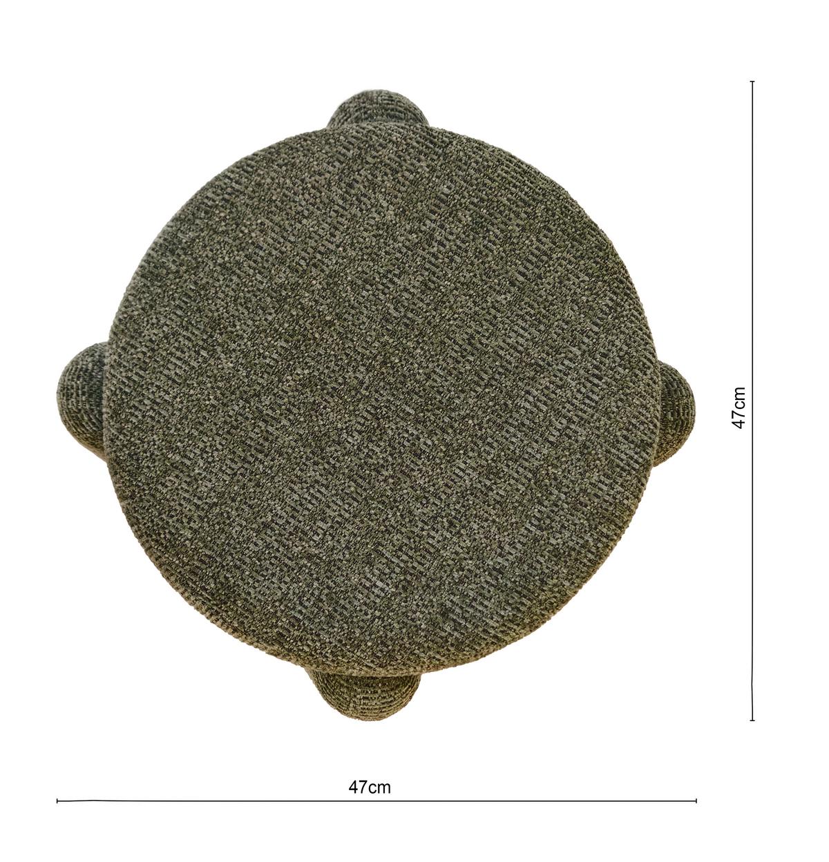 Tabure Leonie - zelena, Lifestyle, drvni materijal/tekstil (47/42cm) - Mömax