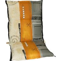 Sesselauflage Tirana Grau/Naturfarben/Orange - Naturfarben/Orange, Design (50/9/110cm)