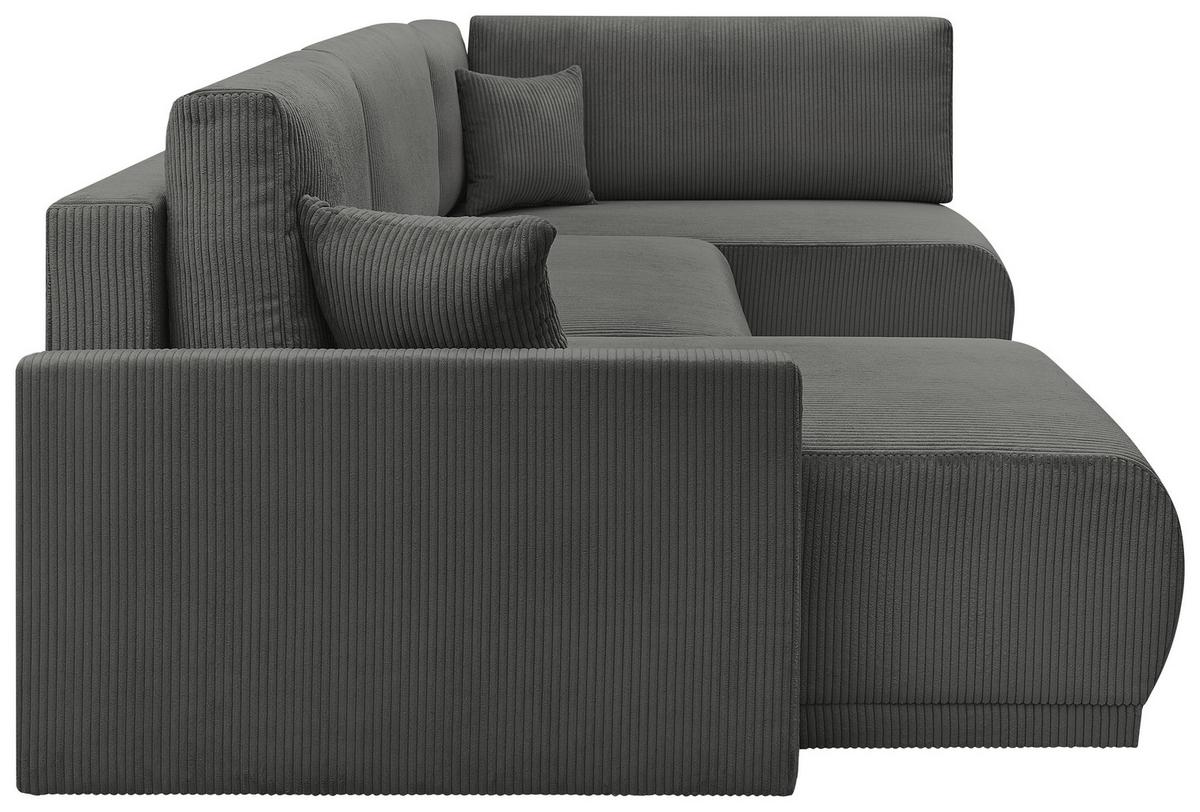 Coltar Kim - gri închis, Modern, lemn (146/313/160cm) - Modern Living