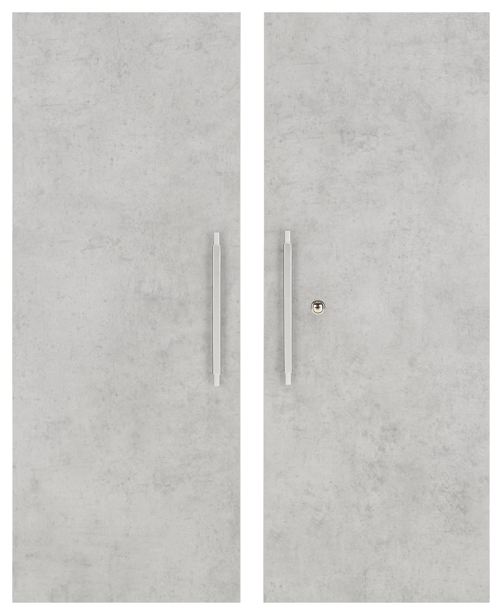 Türenset in Grau - Alufarben/Grau, Modern, Holzwerkstoff/Metall (75,6/102,3cm) - Mömax