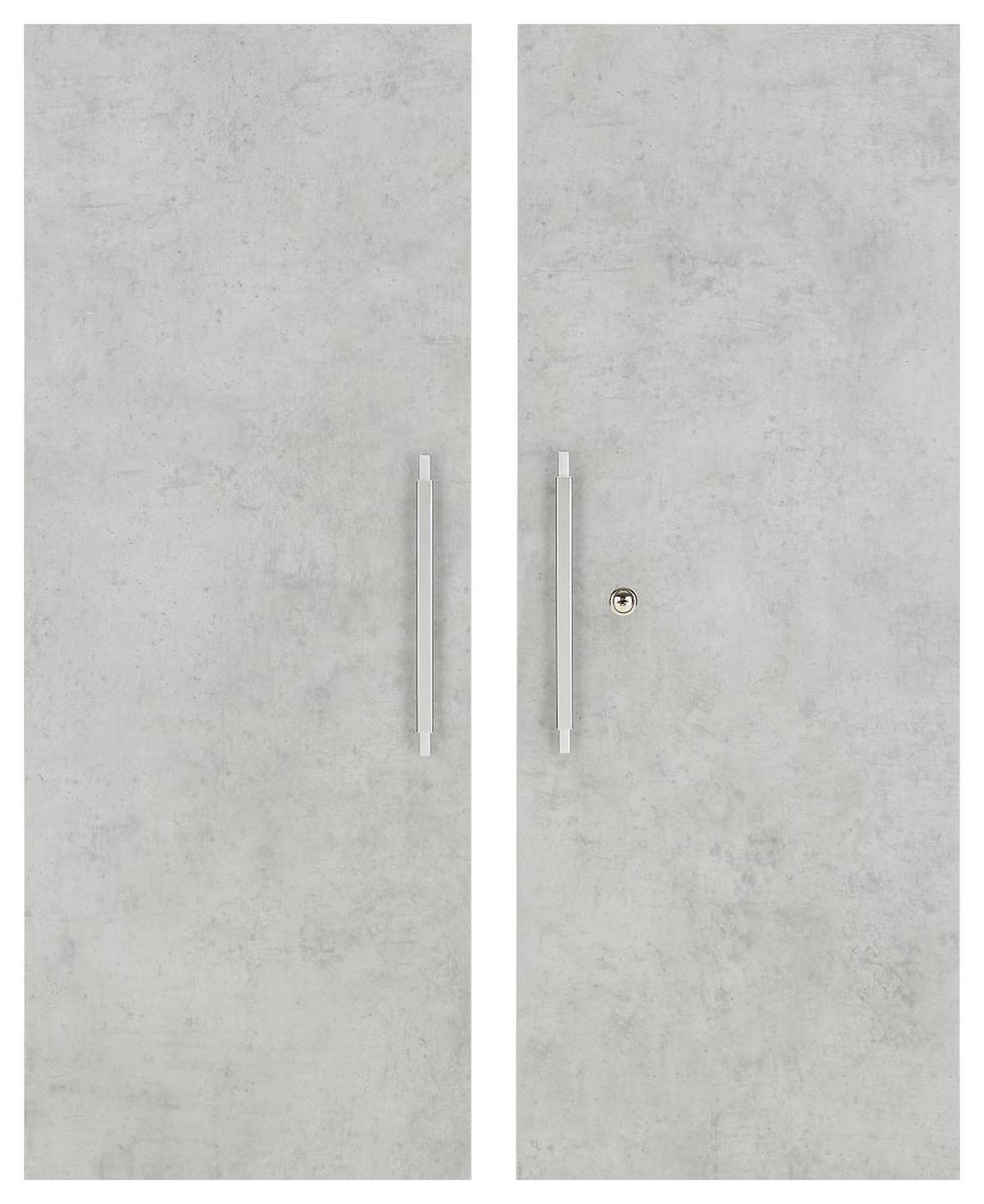 Türenset in Grau - Alufarben/Grau, Modern, Holzwerkstoff/Metall (75,6/102,3cm) - Mömax