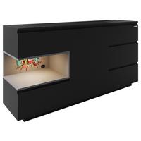 Sideboard Minecraft ca. 160x80x40 cm - Schwarz, MODERN, Holzwerkstoff (160/80/40cm) - Minecraft