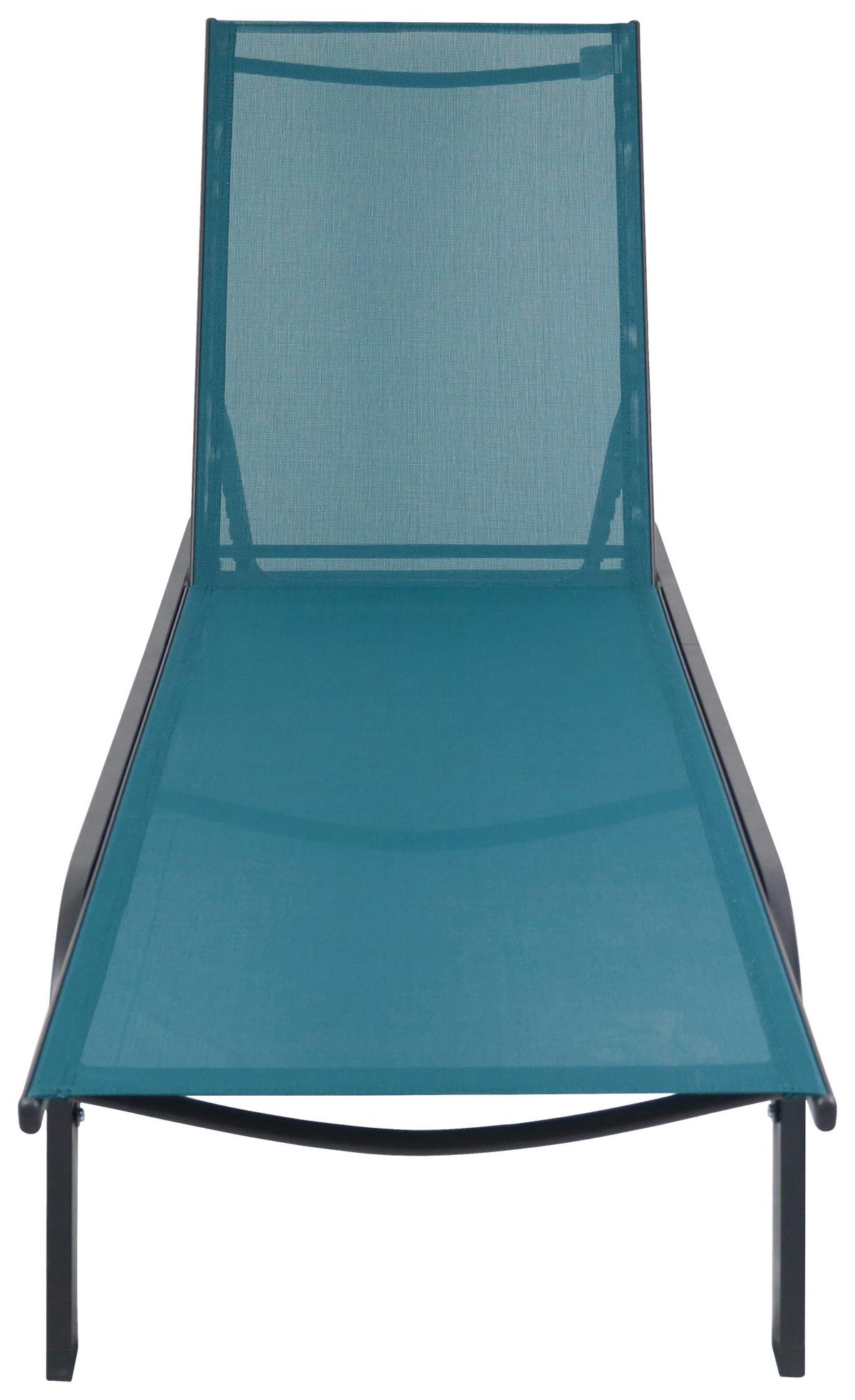 GARTENLIEGE SONLAS - Blau, Modern, Kunststoff/Textil (32/58/192cm) - Ambia Garden