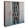CD-Regal Santo in Eichefarbe, B: 86 cm - Eichefarben, KONVENTIONELL, Glas/Holzwerkstoff (86/91,5/18cm) - MID.YOU