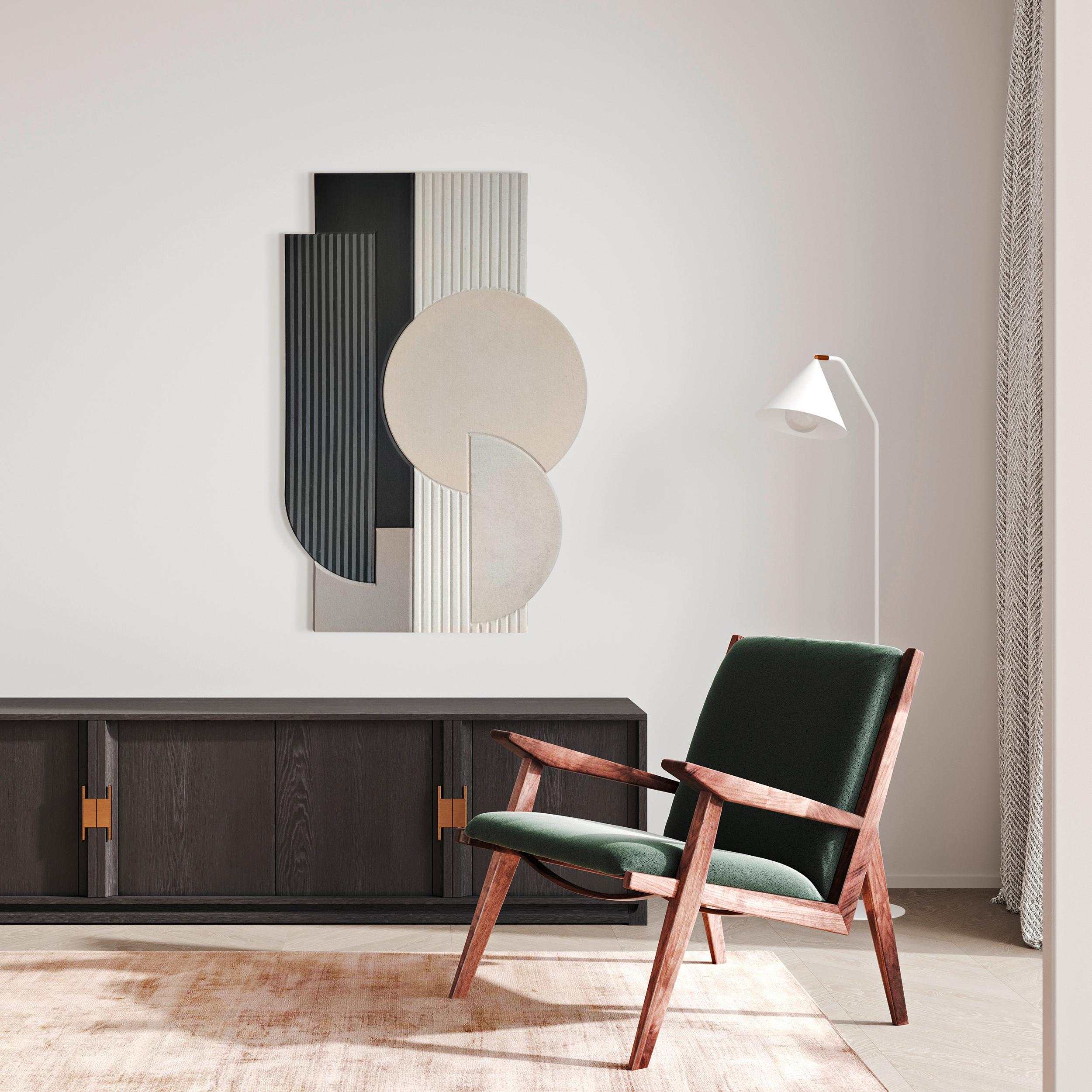 Akustični Panel Milla - črna/bež, tekstil (60/90cm) - Mömax