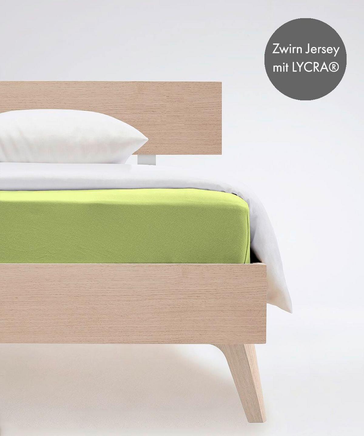 Fixleintuch Q 4000 57 - Hellgrün, Basics, Textil (180-200/200-210cm) - Fleuresse