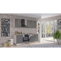 Blok Kuhinja S Aparatima Gilda Gola - sivo-smeđa/bijela, Moderno, drvni materijal/drvo (240/216/60cm) - Modern Living