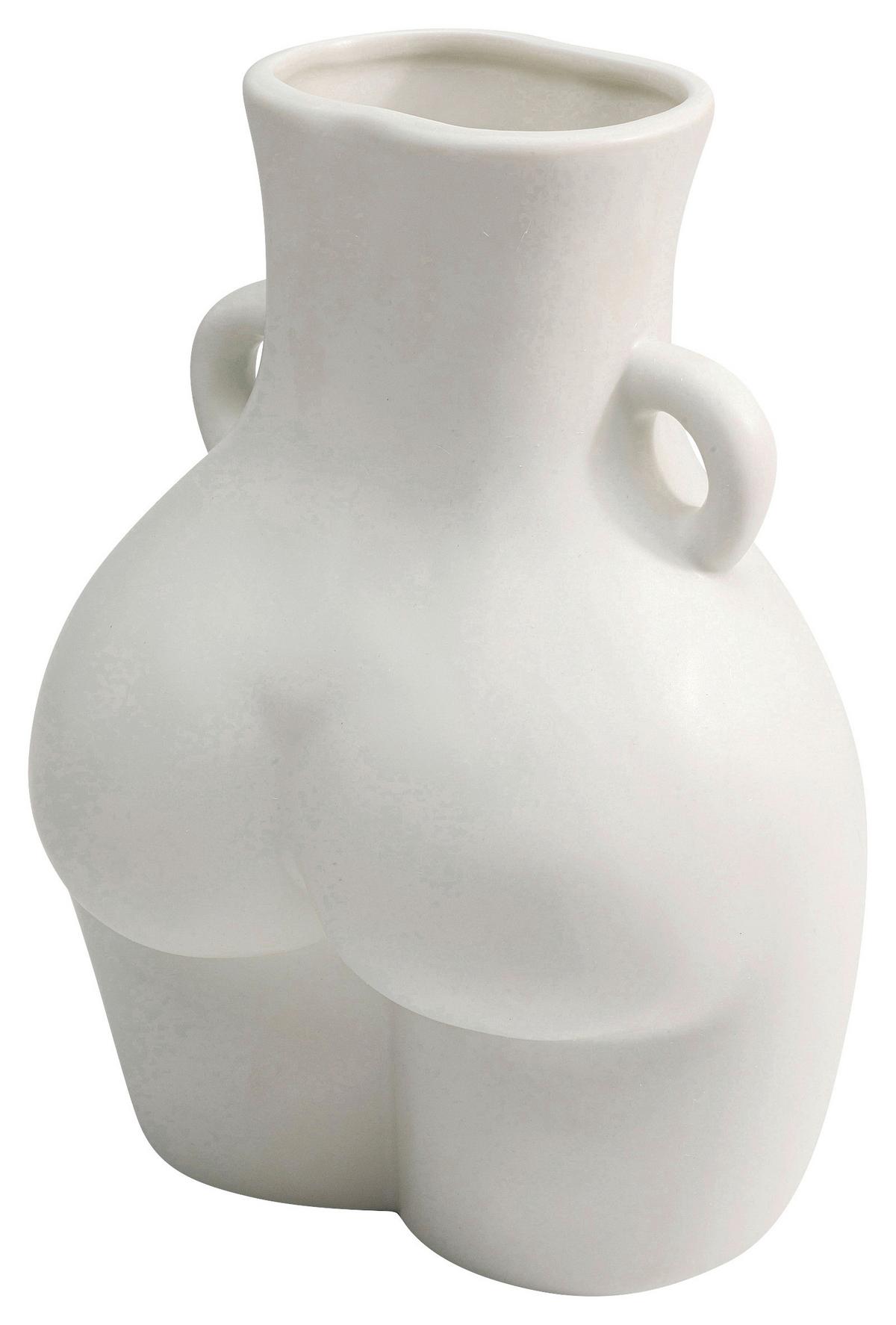 WAZON DONNA BIAŁY - biały, Design, ceramika (16/21/12cm) - Kare-Design