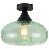 LAMPA SUFITOWA DANIELA - zielony/czarny, Design, metal/szkło (28/23cm) - Collet's Monde