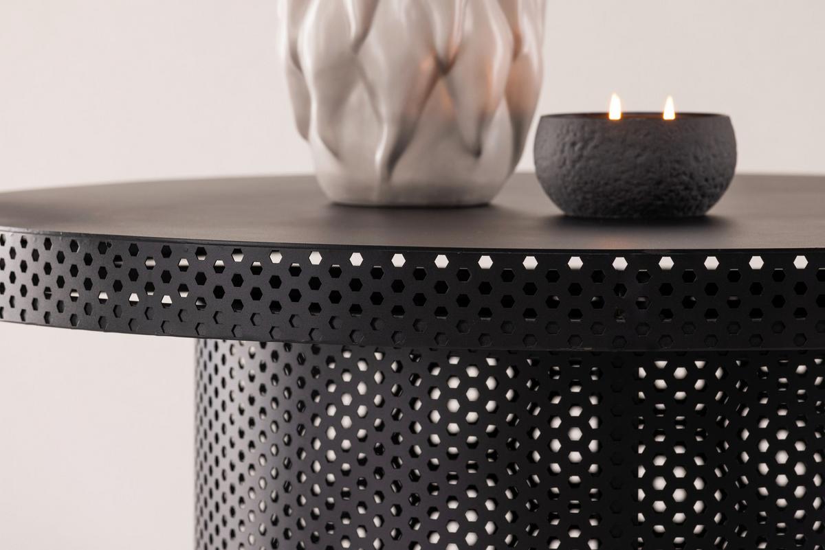 COUCHTISCH WEST END X JOSEFIN LUSTIG - Schwarz, Design, Metall (100/100/40cm) - Livetastic