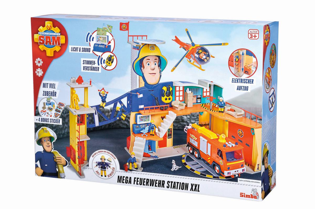 GARAŻ PIĘTROWY SAM MEGA XXL - różnokolorowy, Basics, tworzywo sztuczne (14/58/37cm) - Simba