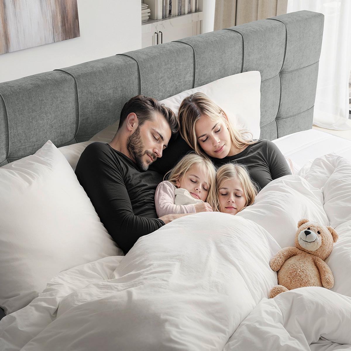 Boxspringbett Primo Graphitfarben ca. 220x200cm - Graphitfarben, KONVENTIONELL, Holz/Holzwerkstoff (220/200cm) - Premium Living