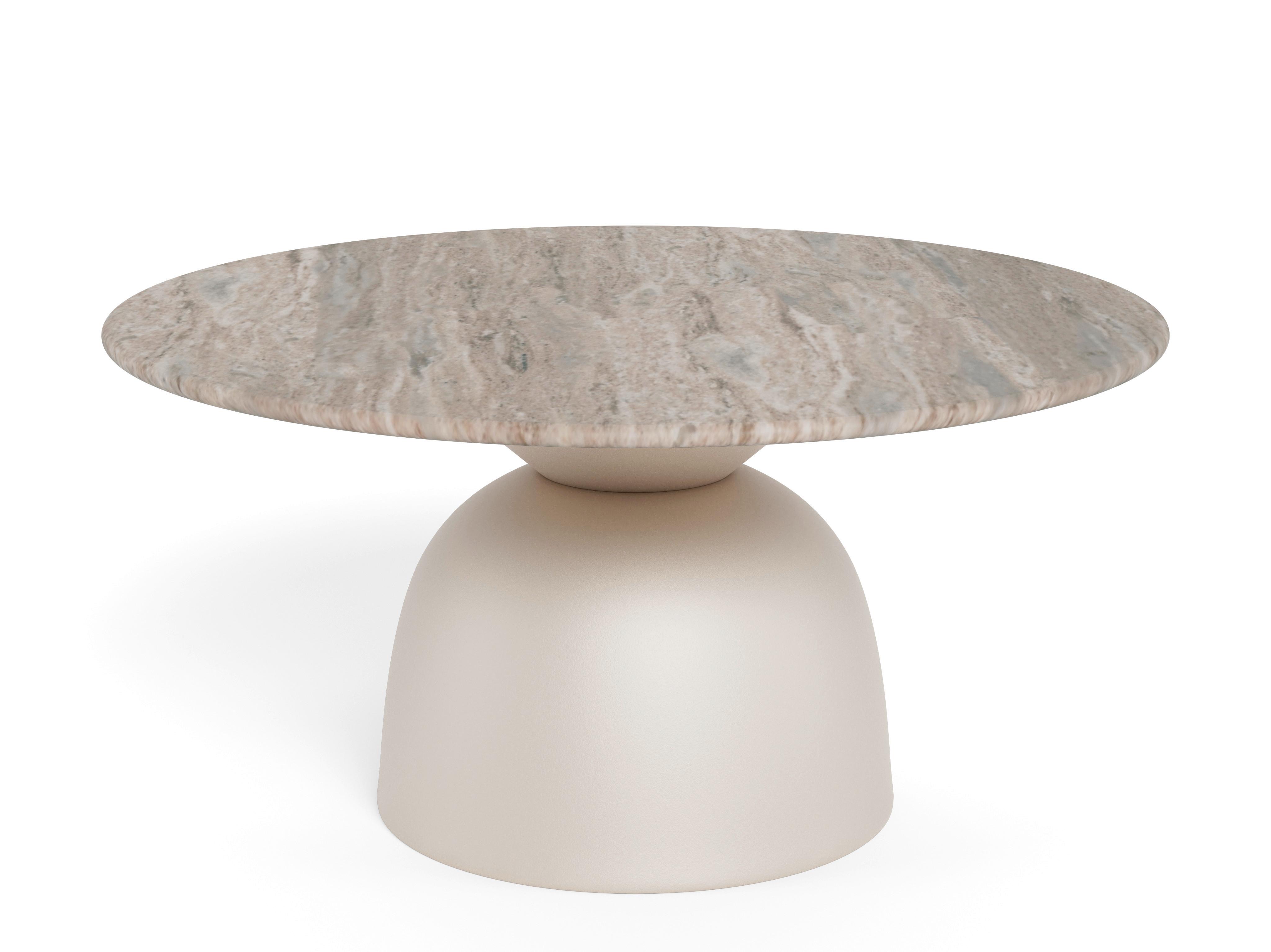 STOLIK KAWOWY FERROL - szary, Design, kamień/metal (80/80/42cm) - MID.YOU