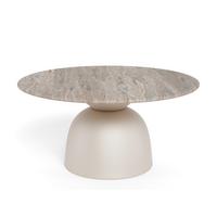STOLIK KAWOWY FERROL - szary, Design, kamień/metal (80/80/42cm) - MID.YOU