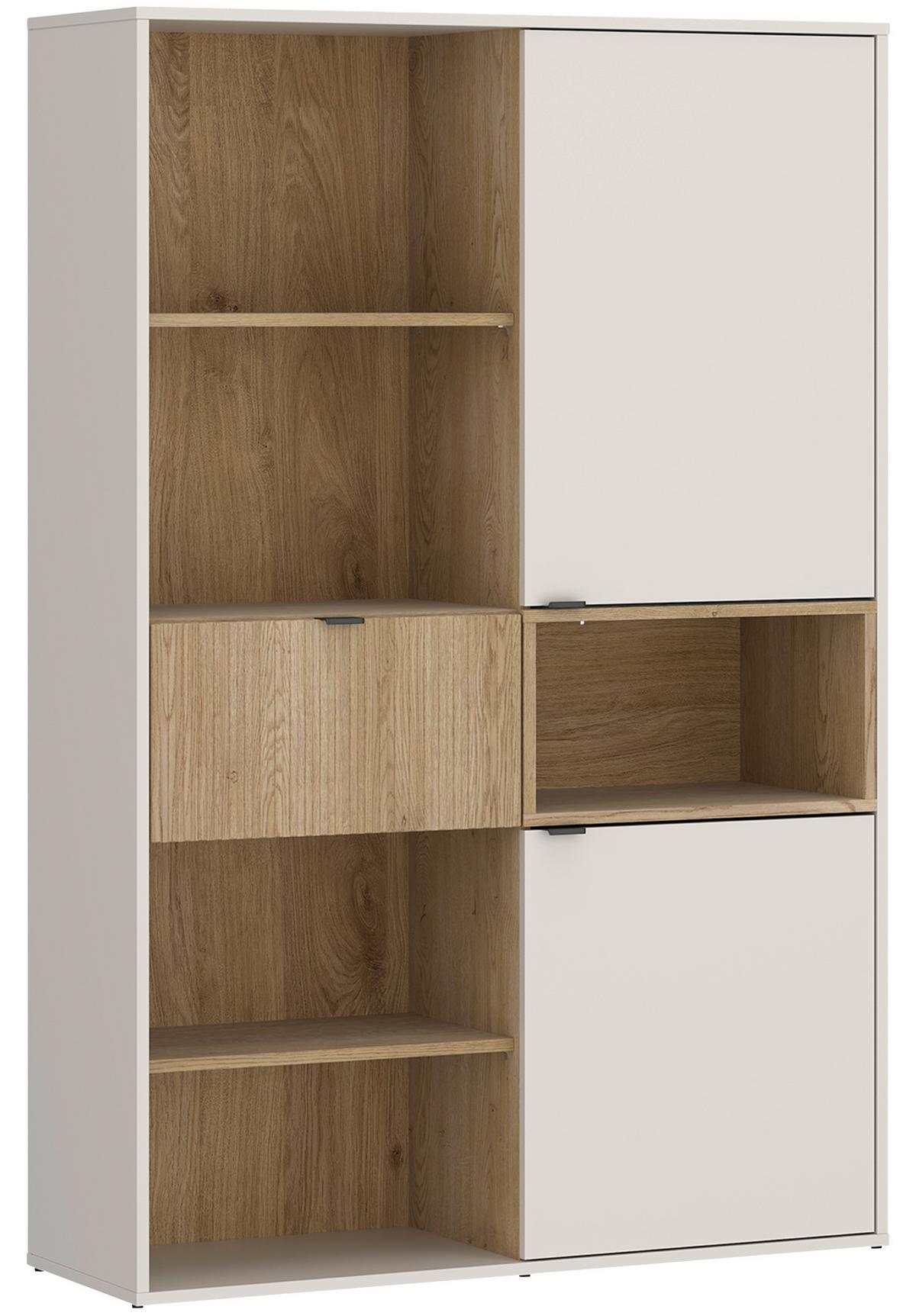 Regal Samm - boje hrasta/bež, Trend, drvni materijal/metal (103,6/160,5/40cm) - Modern Living