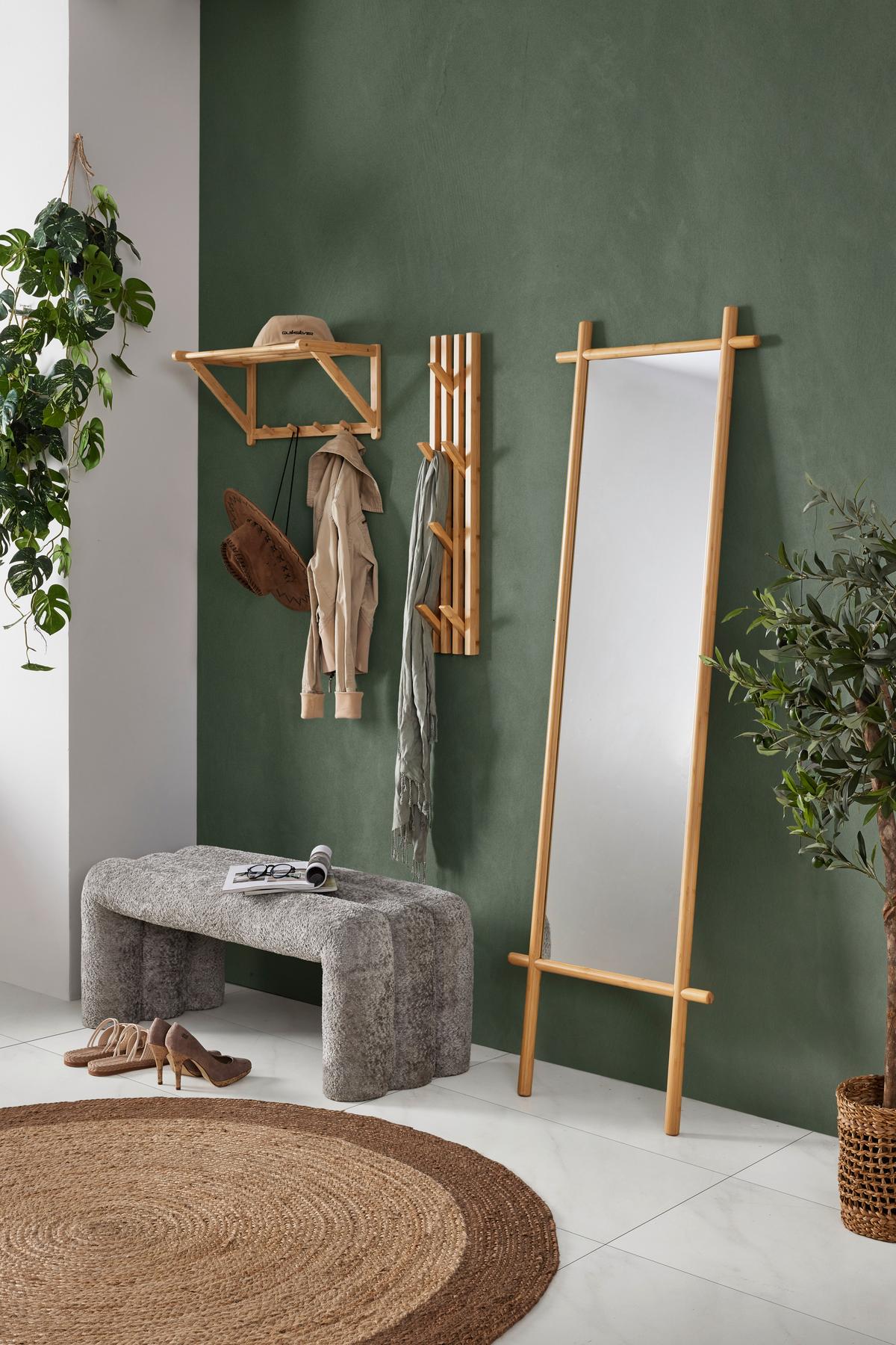 Cuier cu montare pe perete BONNIE - culoare natur, Konventionell, lemn (51/25/28cm) - Best Price