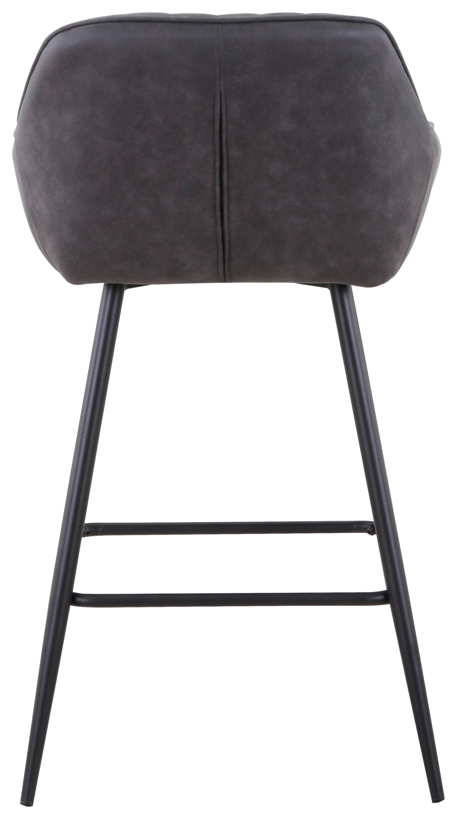 Taburet de bar ROM - gri închis/negru, Modern, lemn/metal (51/96/52cm) - Modern Living
