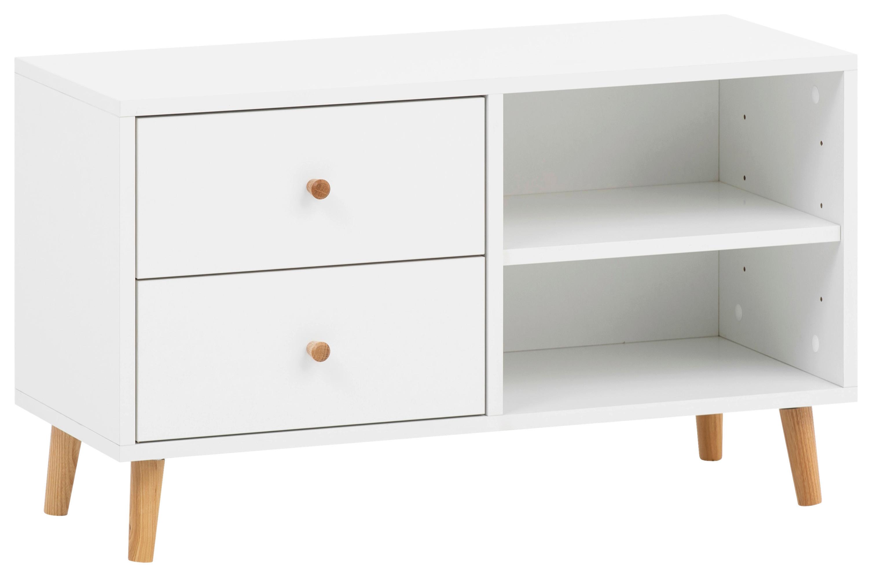 Garderobna Klop Bjarne, Bela - bela/zelena, Design, leseni material/les (78,9/46,5/33cm) - MID.YOU