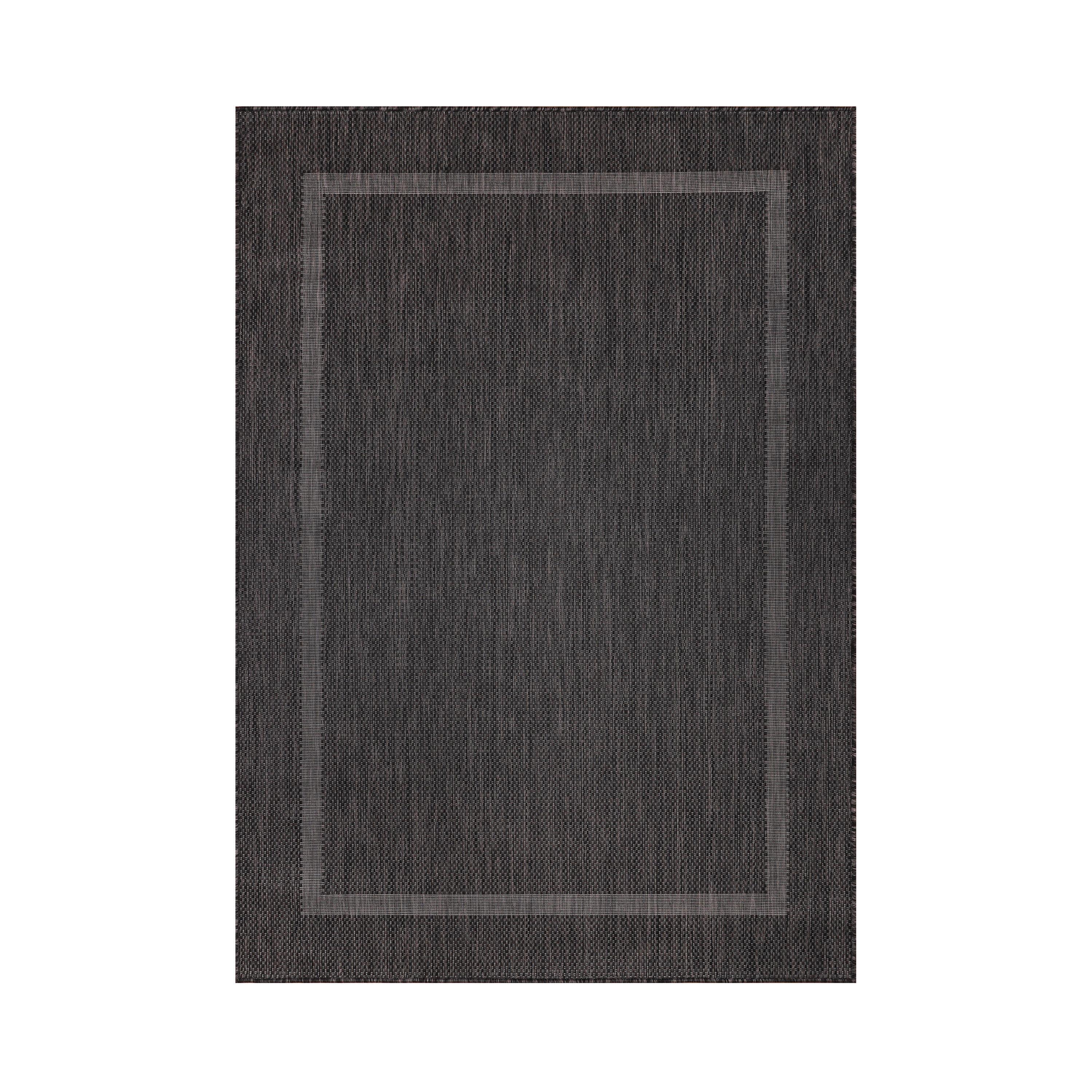 Flachwebeteppich Relax Schwarz ca. 120x170cm - Schwarz, Basics, Textil (120/170cm) - Novel