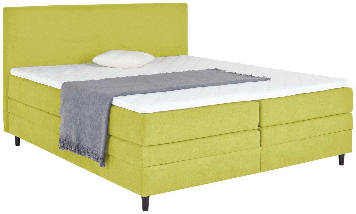 Boxspring Krevet Kleopatra - zelena, Konvencionalno, drvni materijal/tekstil (160/200cm) - Modern Living