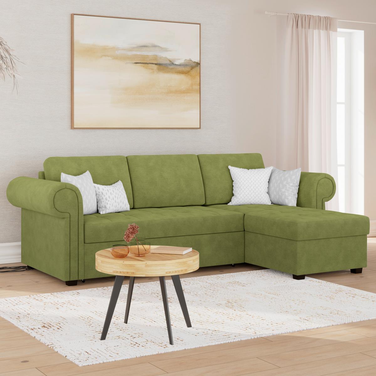 Coltar OSLO - măsliniu, Romantik / Landhaus, textil (260/85/155cm) - James Wood