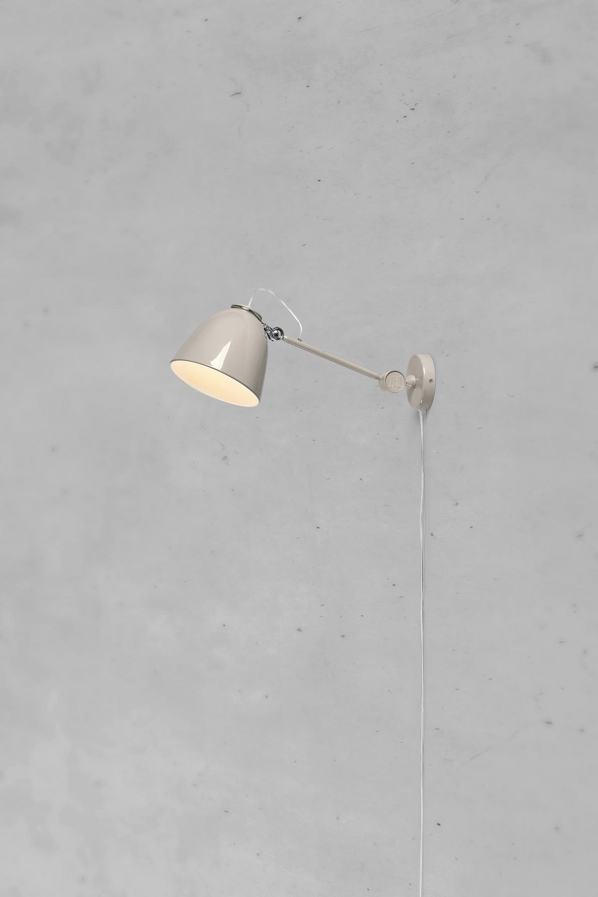 Wandleuchte Tilt Wall max. 60 Watt - Greige, Design, Metall (20/18/47cm) - Markslöjd