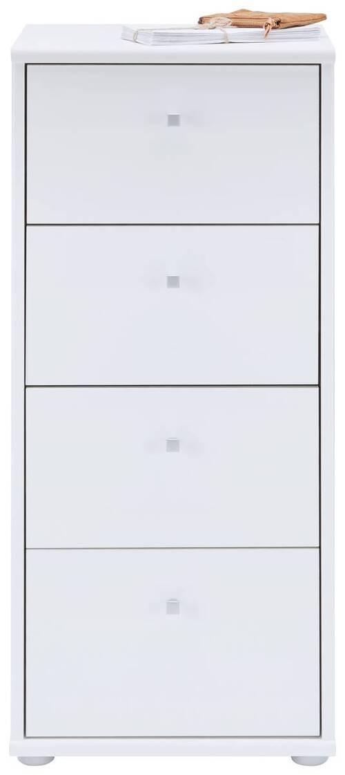 Komoda Tempra 2 - bijela/boje aluminija, Konvencionalno, drvni materijal/plastika (38,6/85,5/34,8cm) - Based