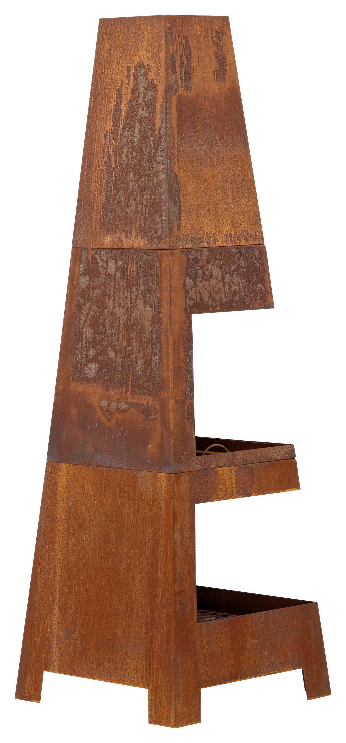 Feuerstelle Bastian ca. 50x150x50 cm Dunkelorange - Dunkelorange, KONVENTIONELL, Metall (50/150/50cm) - Gardenson