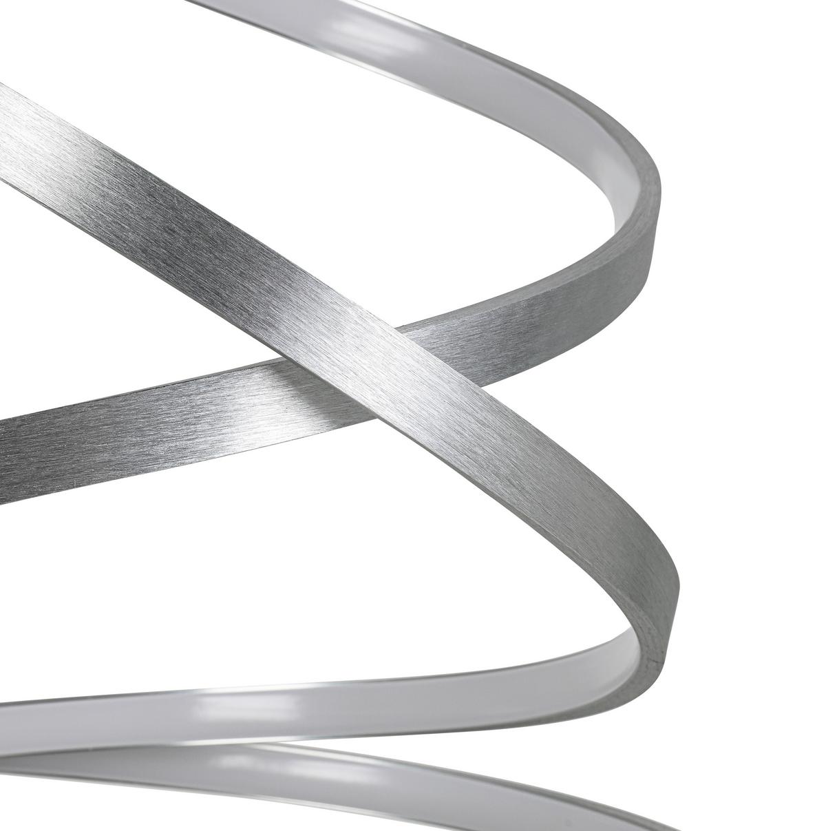 LED-Hängeleuchte Silvi Alufarben max. 40 Watt - Alufarben, MODERN, Kunststoff/Metall (50/120cm) - Mömax