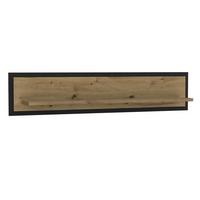 Stenska Polica Trondheim, Barva Hrasta, Črna - črna/barve hrasta, Basics, kovina/umetna masa (140/29,6/23,4cm) - Livetastic