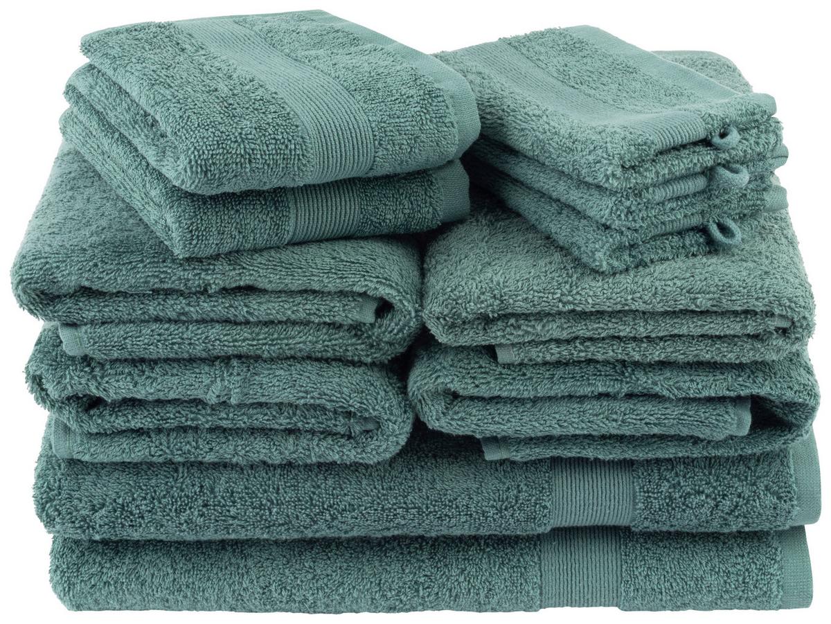 Badetuch Silke Mintgrün ca. 100x150cm - Mintgrün, Textil (100/150cm)