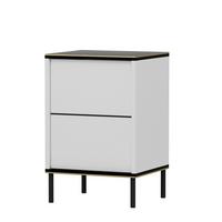 NACHTTISCH IMAJ NACHTTISCH - Weiss/Schwarz, Design, Holzwerkstoff/Metall (40/60/35cm) - Livetastic