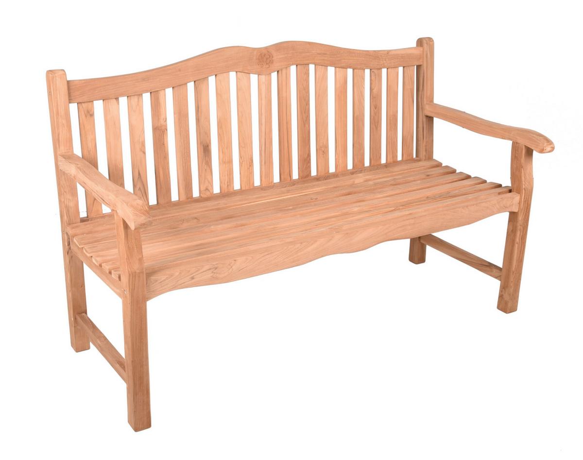 Gartenbank Holz Romang ca. 150x92x63 cm Teak - Naturfarben, Basics, Holz (150/92/63cm)