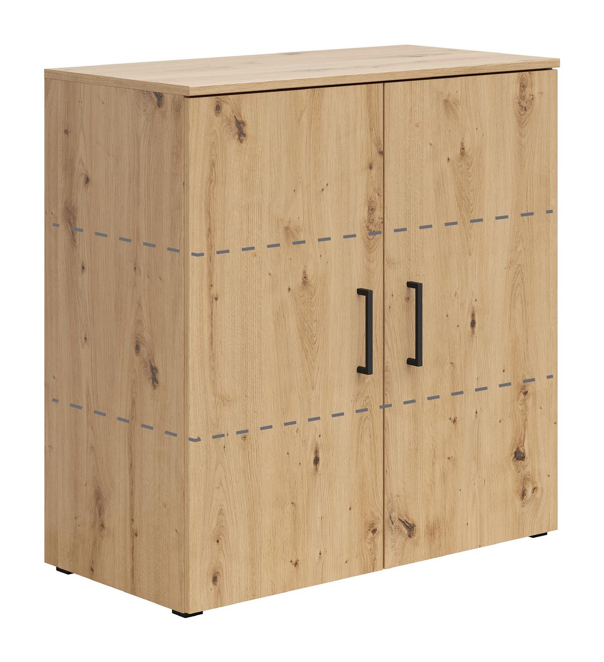 Komoda Multistauraum - črna/bela, Moderno, umetna masa/leseni material (80/83/40cm) - Premium Living