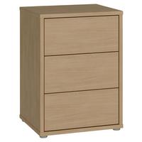 Nočna Omarica Alice, Barva Hrasta - srebrne barve/barve hrasta, Trend, umetna masa/leseni material (50/69/42cm) - Carryhome