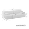 SOFFA SOPHIE - brun/svart, Modern, trä/textil (226/74/89cm) - Bessagi Home