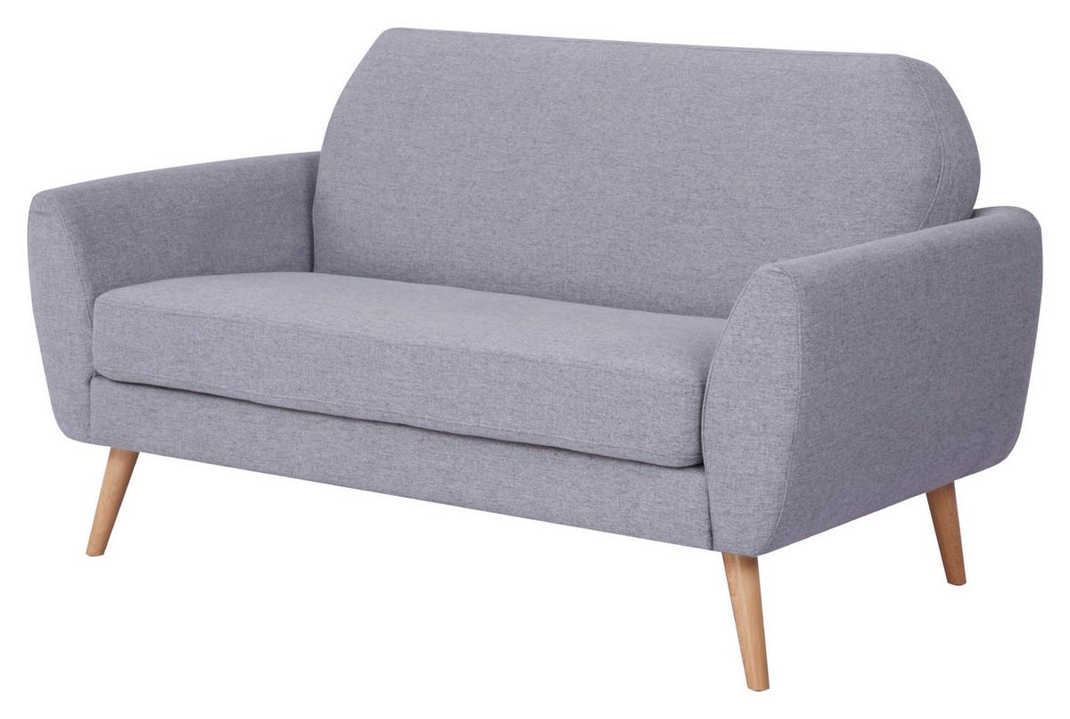 Dvosjed Brooke - siva/prirodne boje, Moderno, drvo/tekstil (150/80/78cm) - Ondega