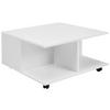 Klubska Miza Couchtisch - bela, Moderno, umetna masa/leseni material (70/70/36,5cm) - MID.YOU