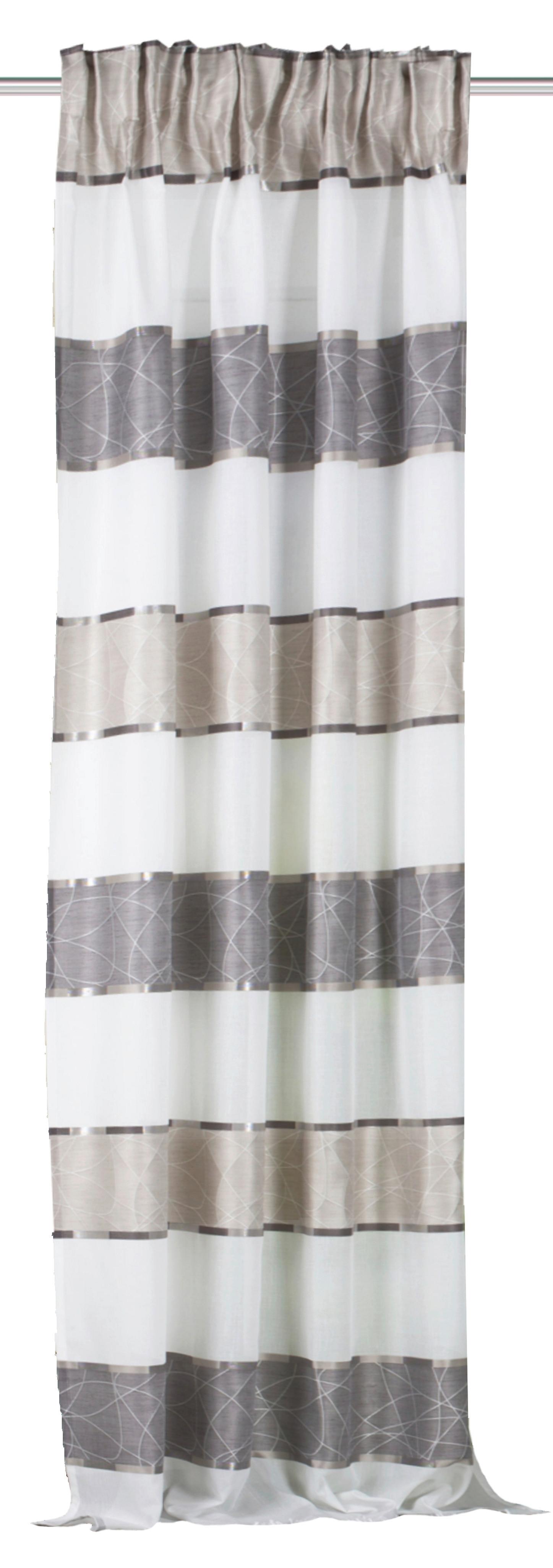 Fertigvorhang Walter Grau/Taupe ca. 140x175cm - Taupe/Bernsteinfarben, Design, Textil (140/175cm) - Schmidt W. Gmbh