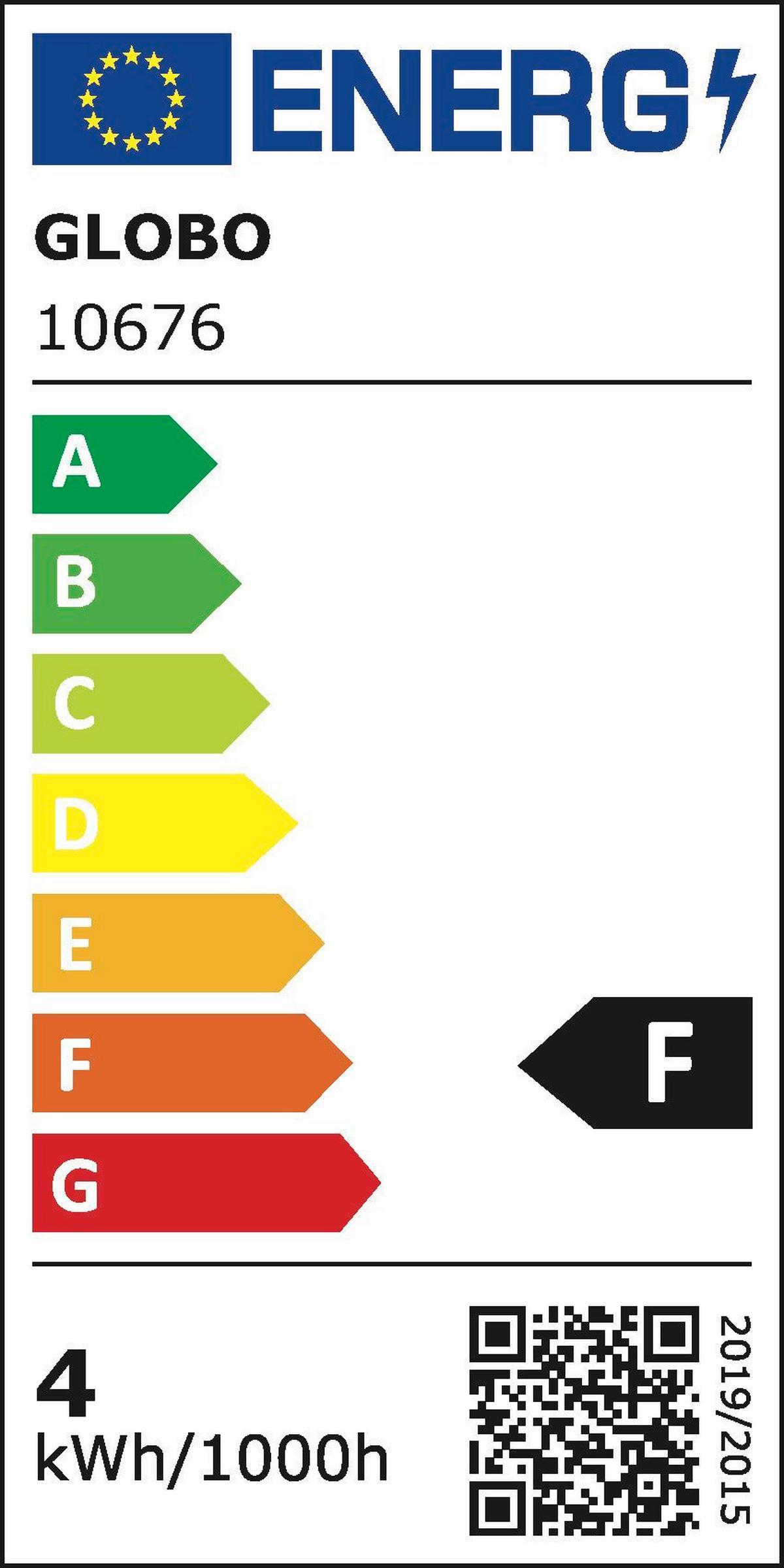 LED-Hängeleuchte Opalglas max. 3,5 Watt - Schwarz/Weiß, Design, Glas/Kunststoff (55/55/120cm) - Globo