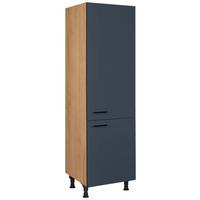 Geräteumbauschrank Easytouch Blau - Blau/Eichefarben, MODERN, Holzwerkstoff/Metall (60/216,6/58cm) - Nobilia