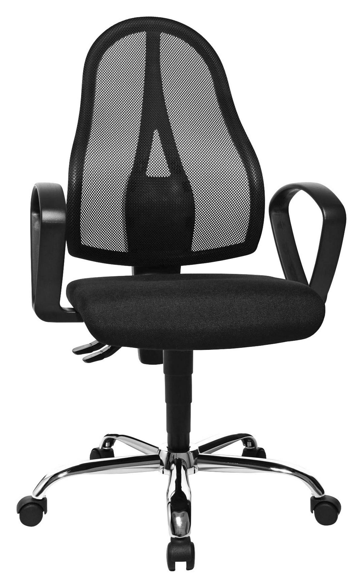 KRZESŁO OBROTOWE OPEN POINT P SOMO - czarny, Design, tworzywo sztuczne/metal (48/103-111/48cm) - Topstar