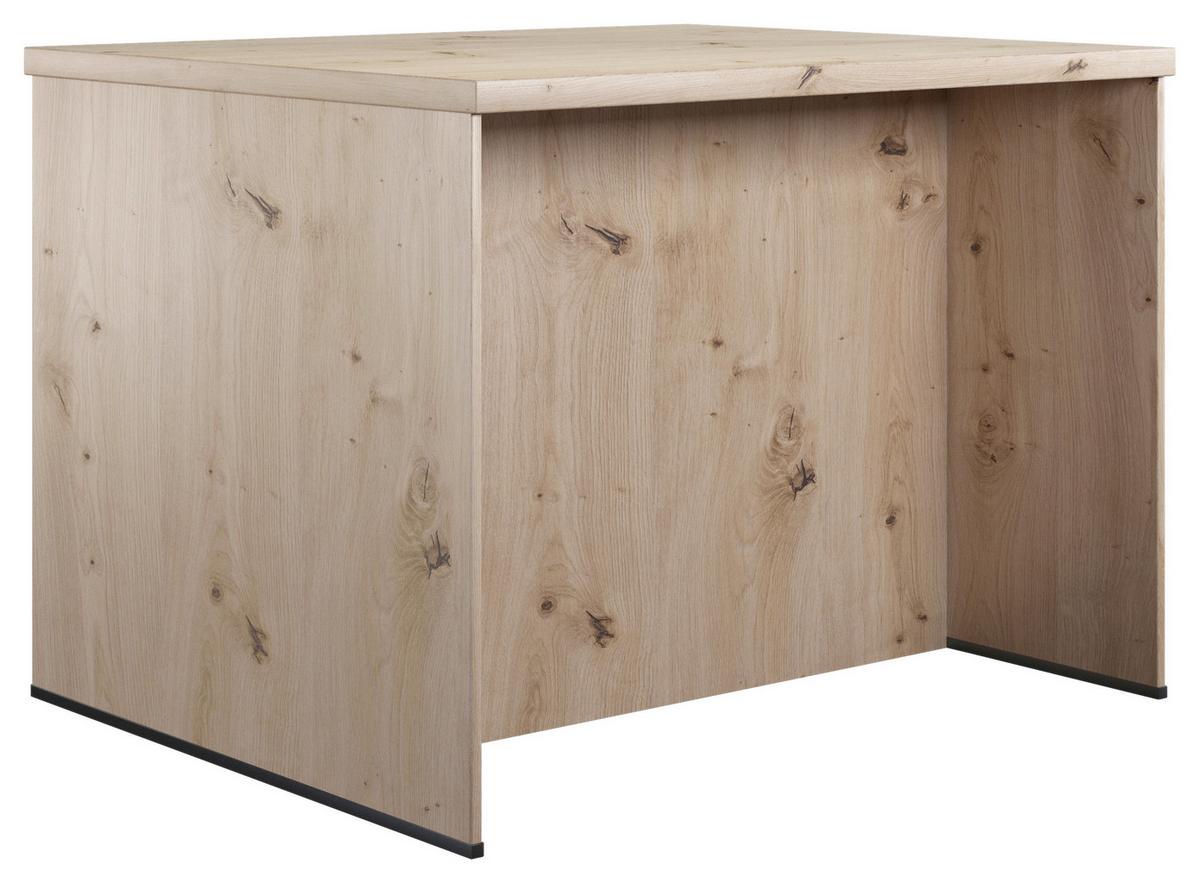 Kücheninsel IP2200 o. Geräte Eichefarben - Eichefarben/Schwarz, Basics, Holzwerkstoff/Metall (123,4/91,8/96,6cm) - Impuls