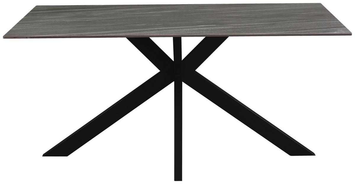 Étkezőasztal Jonas - fekete/szürke, Modern, fém/kerámia (160/76/90cm) - Mömax