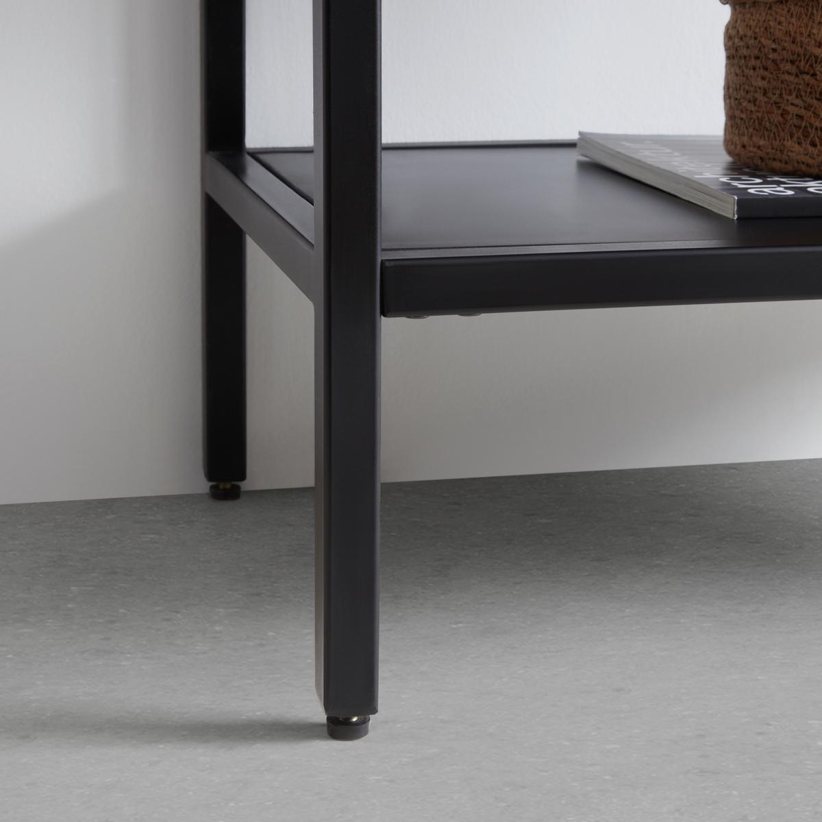 Glasvitrine Showcase in Schwarz aus Akazienholz - Schwarz, Modern, Glas/Holz (80/180/43cm) - Premium Living
