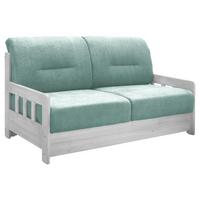 Schlafsofa Camino Mintgrün Mikrofaser - Weiß/Mintgrün, KONVENTIONELL, Holz/Textil (154/88/90cm) - Livetastic