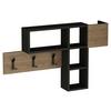 WANDGARDEROBE GAME - Eichefarben/Schwarz, Design, Holzwerkstoff (99,5/61/15cm) - Livetastic