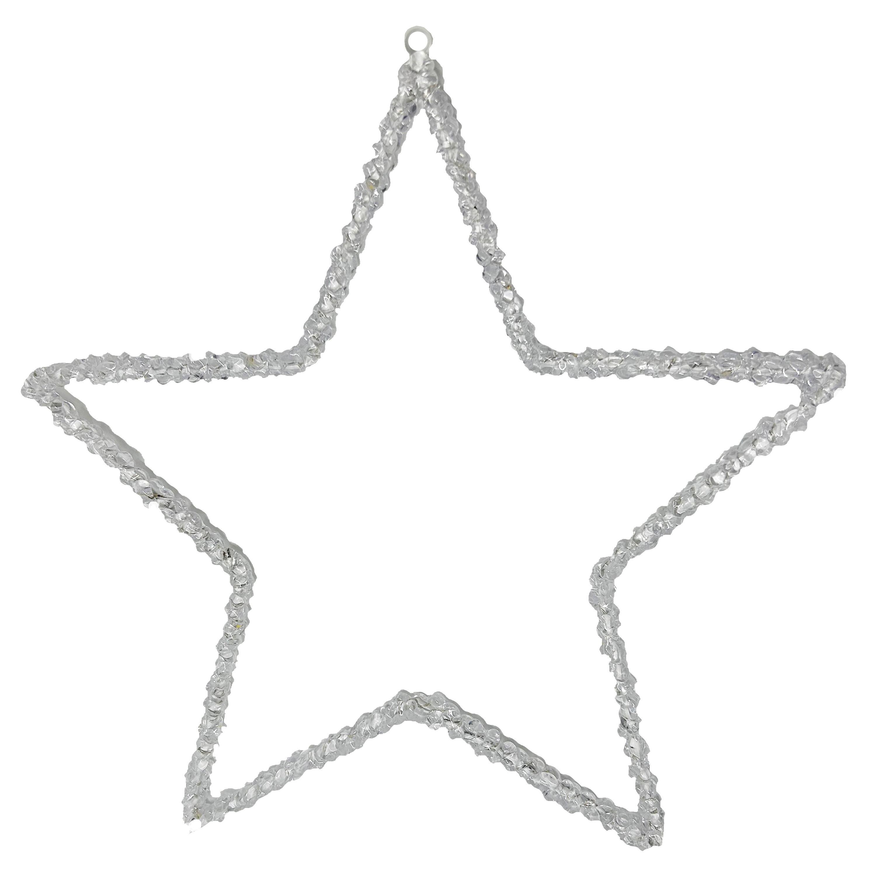 GWIAZDA DEKORACYJNA WS-LZ231027L - przejrzysty, Lifestyle, tworzywo sztuczne/metal (40/40cm) - X-Mas