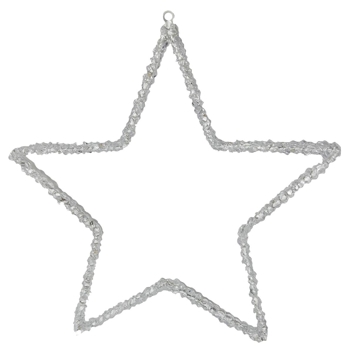 GWIAZDA DEKORACYJNA WS-LZ231027L - przejrzysty, Lifestyle, tworzywo sztuczne/metal (40/40cm) - X-Mas